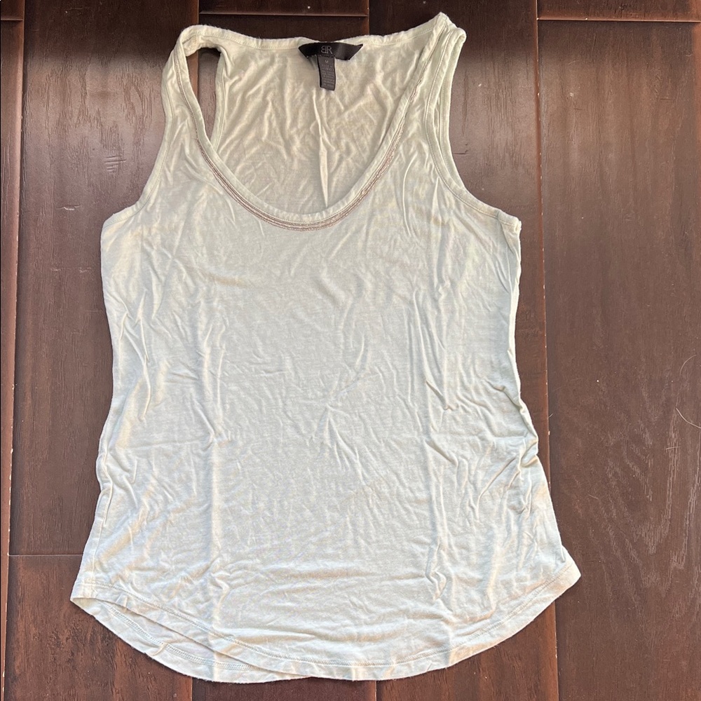 Banana Republic Pale Green Beaded Tank Top, size Medium